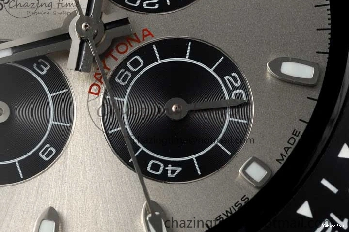 Black Black Rubber Strap on A7750 Best Daytona Ceramic Pusher Black 5GF Edition Dial Gray 0825